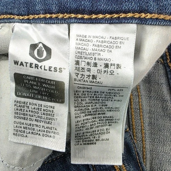 Levis 311 Shaping Skinny Jeans Womens 31 Dark Wash Blue Denim Stretch - Picture 4 of 12